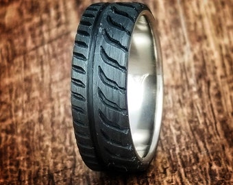 Drift King, Ti-Core Tread Ring: Carbon Fiber & Titanium Racer Ring
