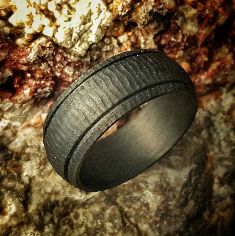 Nightmare Carbon Fiber Ring. Strong Light Weight Wedding Etsy
