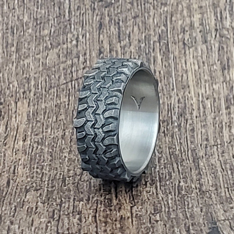 Interco Swamper TSL, Titanium Tread Ring, Tough ring, Truck Guy Wedding Ring, 4x4 Ring, Off Road, Titanium Wedding Band image 1