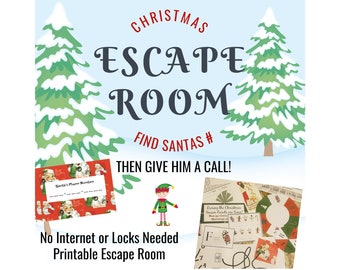 Digitaler Download Weihnachten Escape Room, DIY Escape Room, Escape Room druckbare, Weihnachten Escape Room Download, Weihnachtsspiel