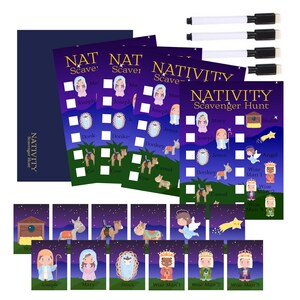 Nativity Scavenger Hunt, Christmas Game, Religious Game, Christ birth lesson, Christmas lesson, Nativity Game, Christmas Activity