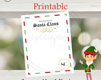 Letter from Santa, Blank Santa Claus Stationary, From the desk of Santa, Santa Letter Download, Letter from the North Pole, Christmas