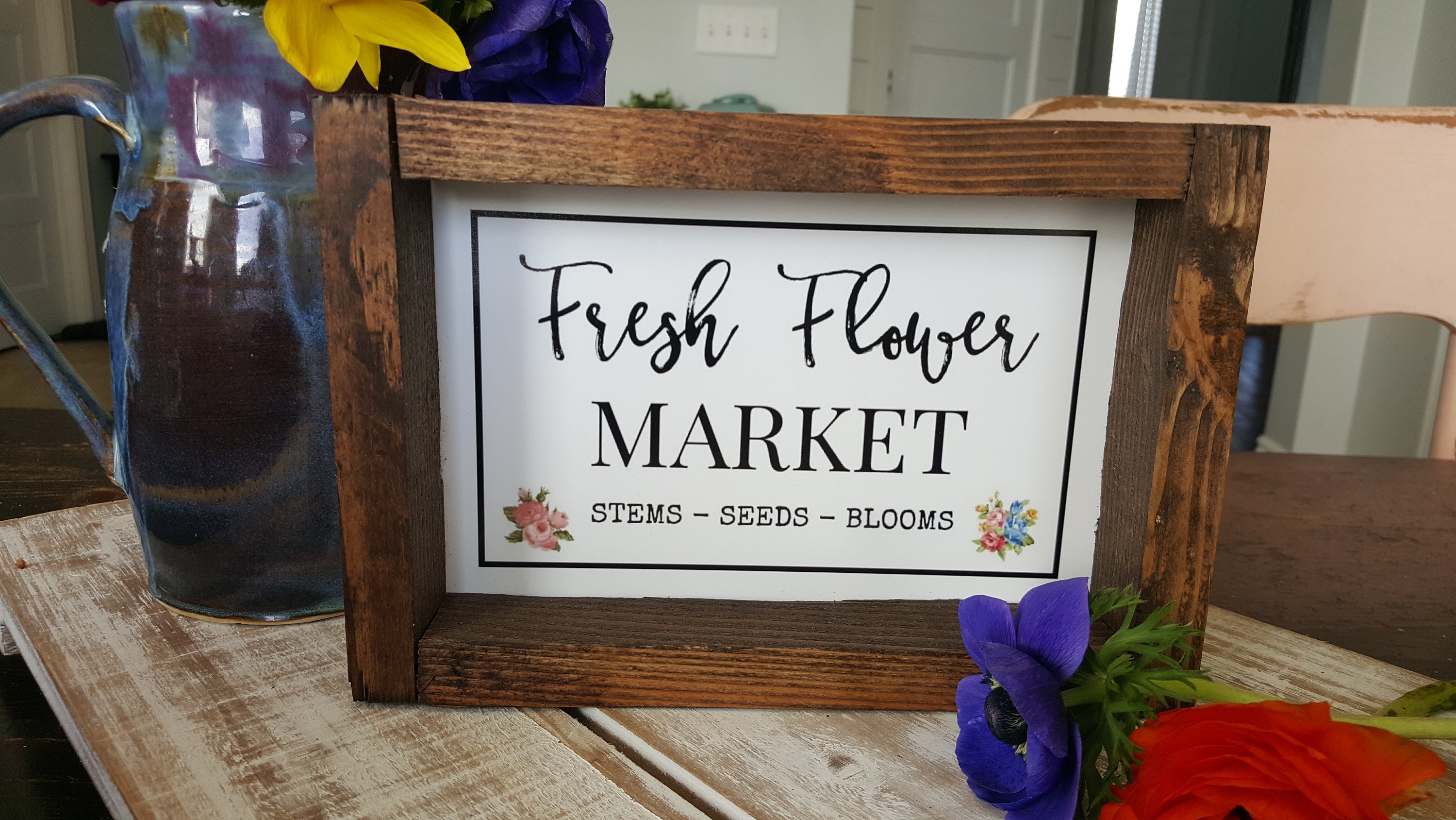 Wood sign farmhouse decor farmhouse sign spring decor Etsy