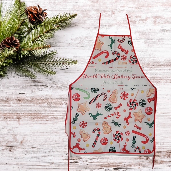 Apron, Christmas Apron, Child Christmas Apron, Christmas baking, christmas activity, christmas gift kid, Kid Apron, Christmas Novelty