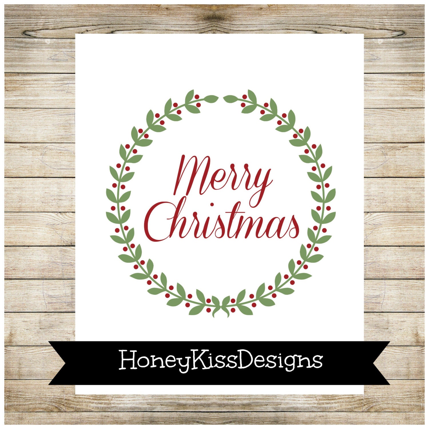 Merry Christmas Printable Christmas Printable Holiday | Etsy