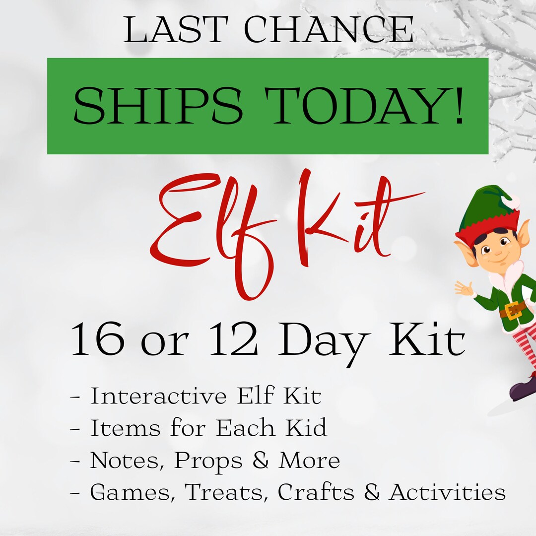 Elf Kit, 12 Day Elf Kit, Elf Prop, Best Selling Elf Kit, Elf Help, Elf