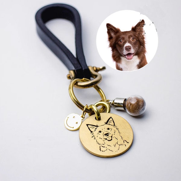 Custom Pet Fur Key Chain | Pet Photo Keychain | Pet Hair Keepsake | Dog Cat Fur Memorial | Personalized Gift For Pet Loss | Key Fob Key Ring