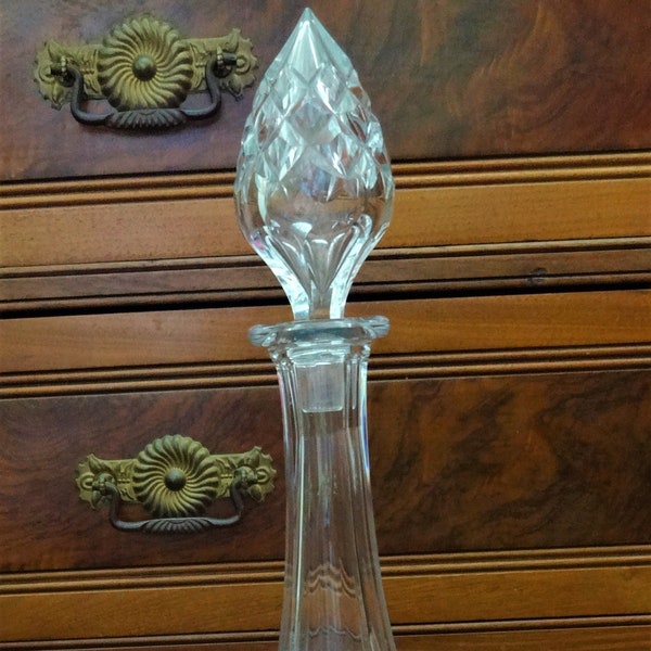 Baccarat Crystal Decanter Very tall Vintage Made in France