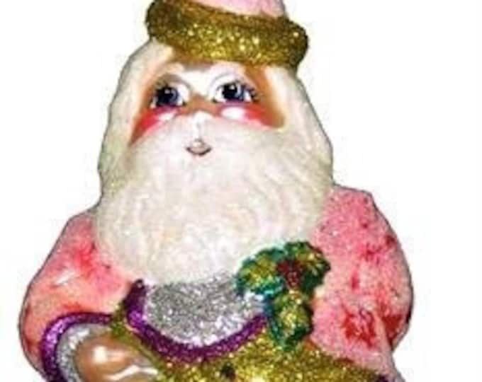 Christmas Tree Topper Vintage Glass Santa Made in Poland Etsy