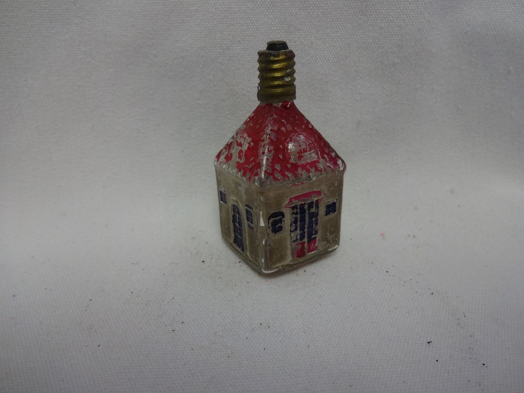 Christmas Light House Vintage Glass Working Etsy