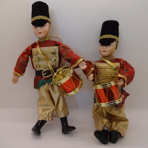 Christmas Drummer Boy Soldier with Drum Vintage Porcelain 03003