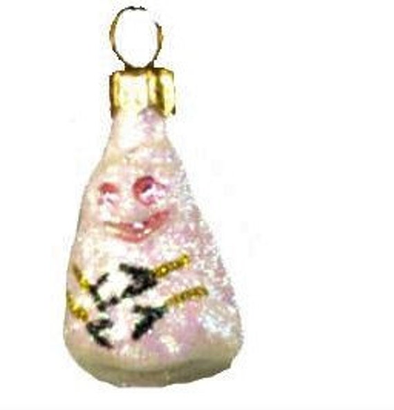 Halloween Christmas Ornament Mini Ghost Vintage Glass Made in | Etsy