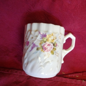 Shaving Mug Antique Porcelain Flower Designs T 22