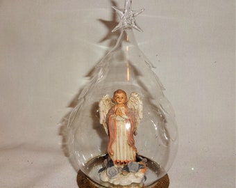Christmas Ornament Vintage Glass Angel #4