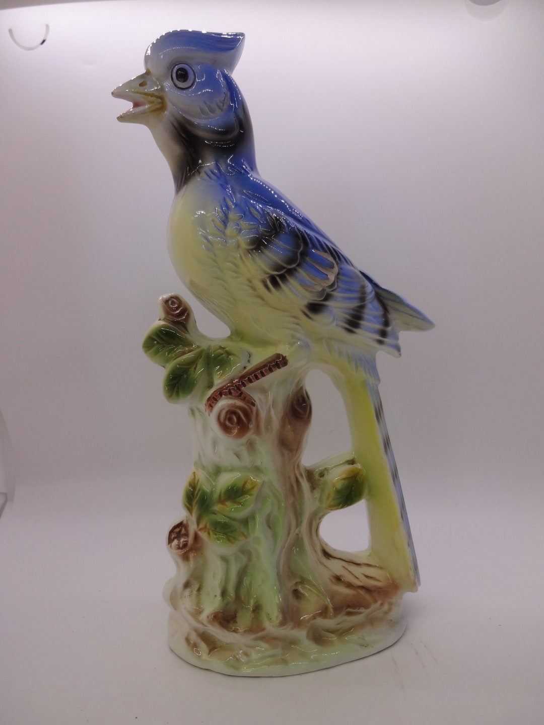 Blue Jay Large Bird Figurine Made by Chase Japan Vintage Etsy