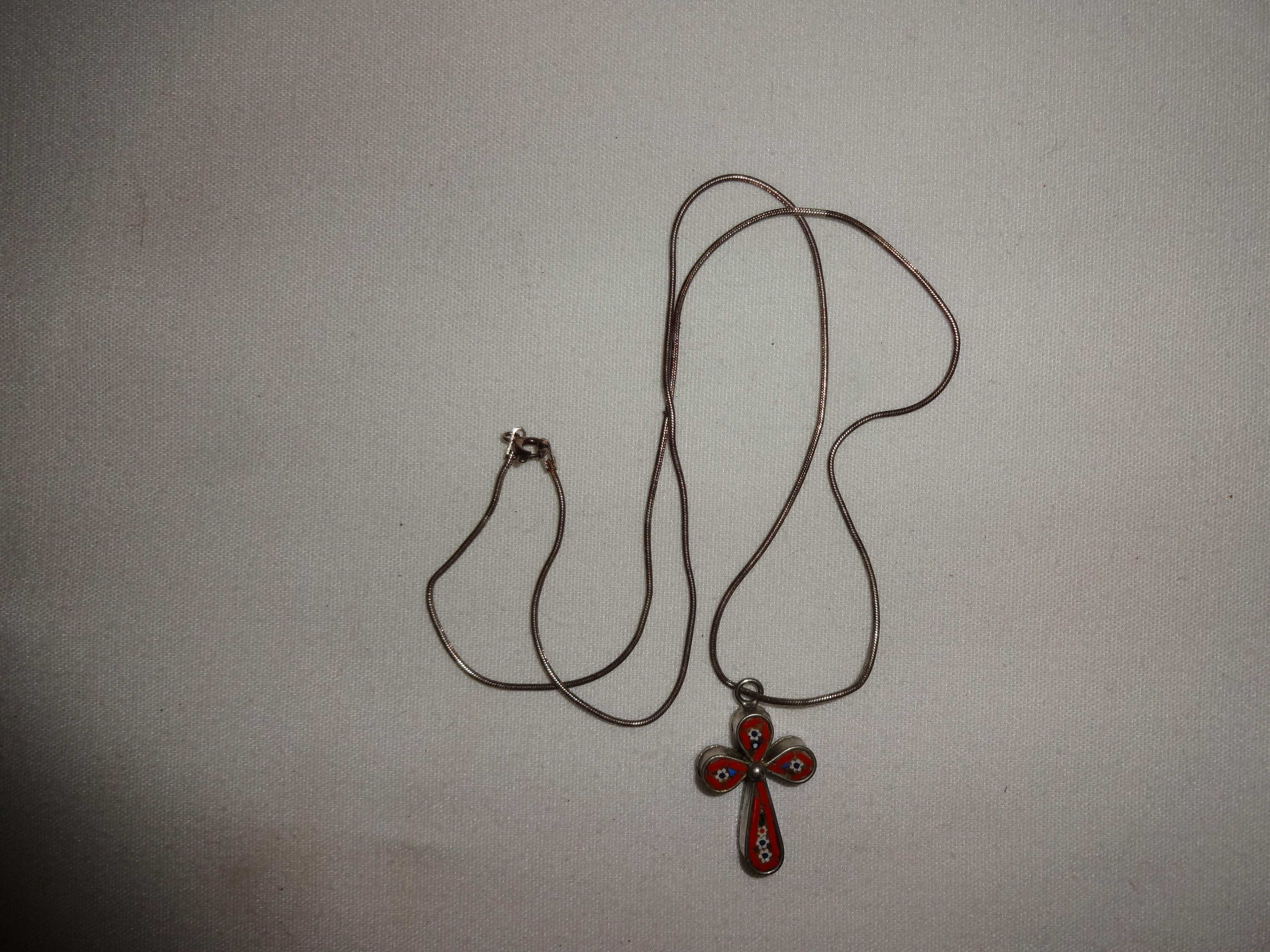 Cross Vintage Sterling Silver Multiflori Design Italy