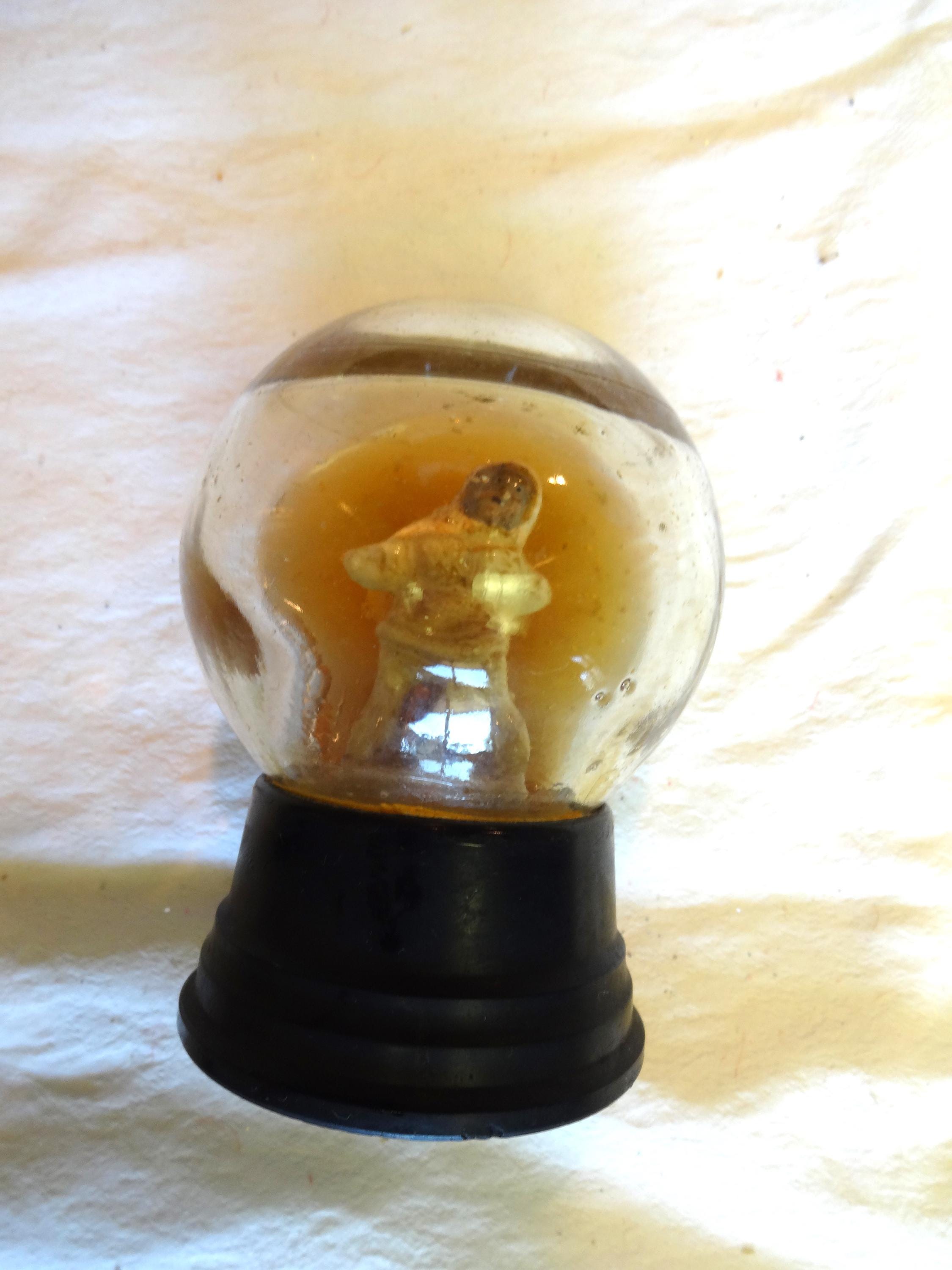 Snow Globe with Black Snow Baby Inside Antique or Vintage #9999