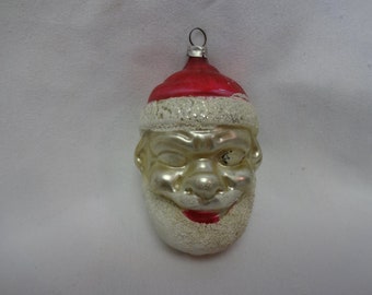 Christmas Ornament Vintage Santa Face Germany