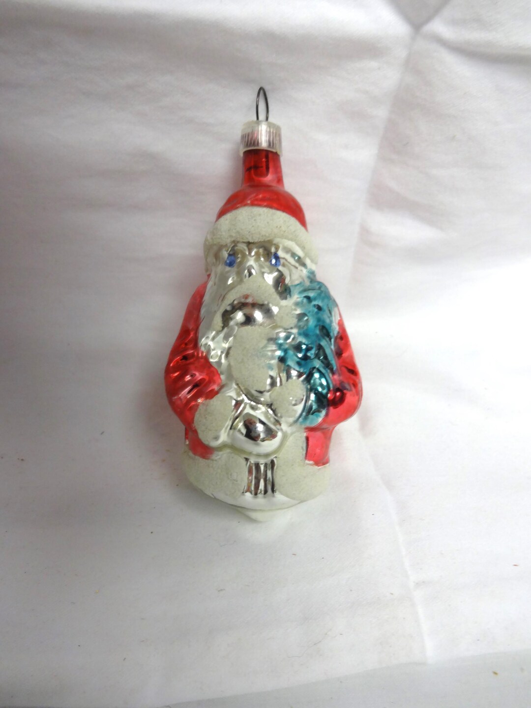 Santa Claus Glass Vintage Ornament Made in Germany MM - Etsy