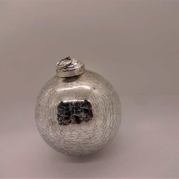 Kugel Christmas Ornament Large Silver #85858