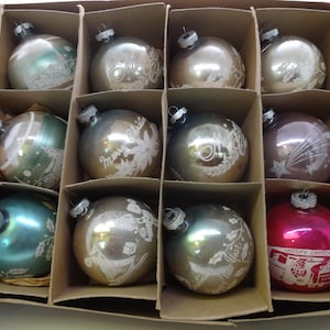 Shiny Brite Vintage Glass Christmas Ornaments Large #85858