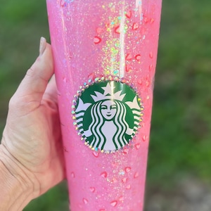 Starbucks Pink Drink Suspended Snow Globe Tumbler