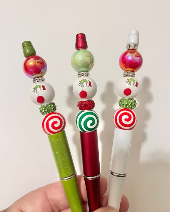 THE GRINCH Silicone Focal Beads Beadable Pens Beads Focal Jewelry Beads
