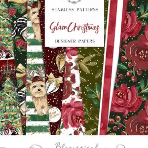 Papiers numériques de Noel (en anglais) Fairytale Fall Floral Books Papillons Sans soudure Modèles de surface (fr) autocollants de planificateur, ressources graphiques, Tissu