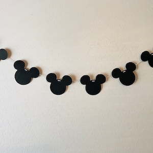 Mickey Mouse Banner| Mickey Garland|Disney Party Decor| Disney Home Decor| Disney Wall Decor| Felt Banner|