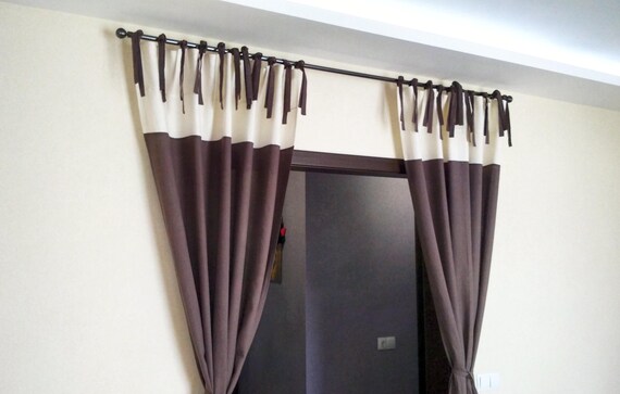 Linen Curtains Linen Window Curtains Tie Top Curtains Etsy