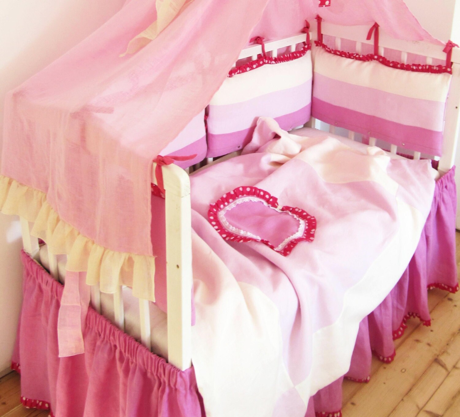 Housse de Couette Fantaisie Pour Une Petite Fille en Lin Réalisé sur Commande