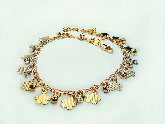 10 inch gold anklet