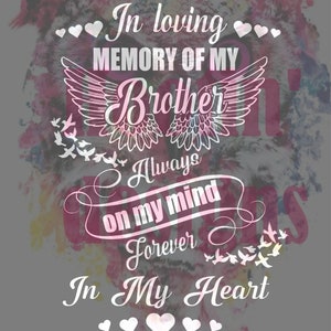 memory of brother SVG file