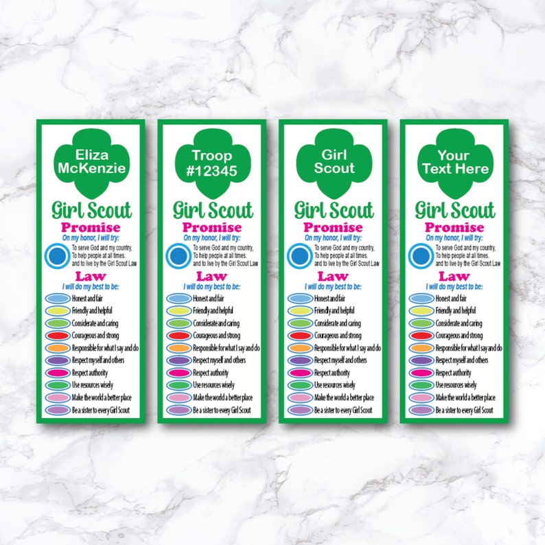 Girl Scout Promise and Law Printable Daisy Girl Scout Daisy - Etsy