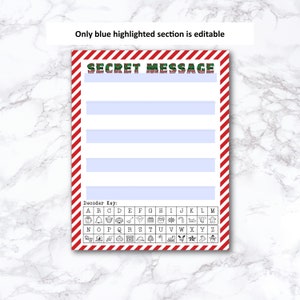 Personalized Secret Message From Elf, Printable Christmas Worksheet ...