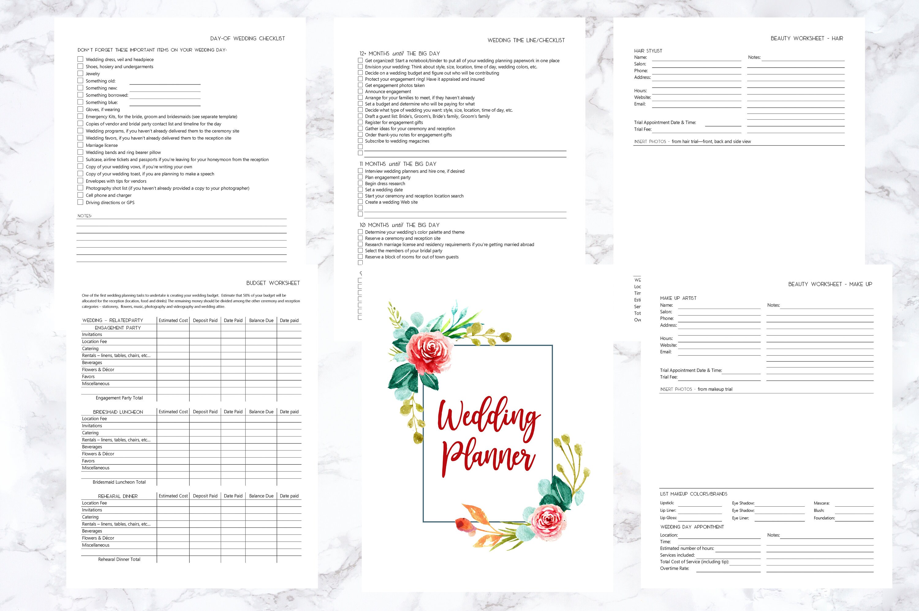 Wedding Planner Printable Ultimate Wedding Planner Wedding Etsy Wedding planner printable ultimate wedding planner wedding etsy