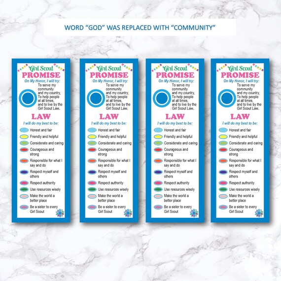 Girl Scout Promise and Law Printable Daisy Girl Scout Daisy - Etsy
