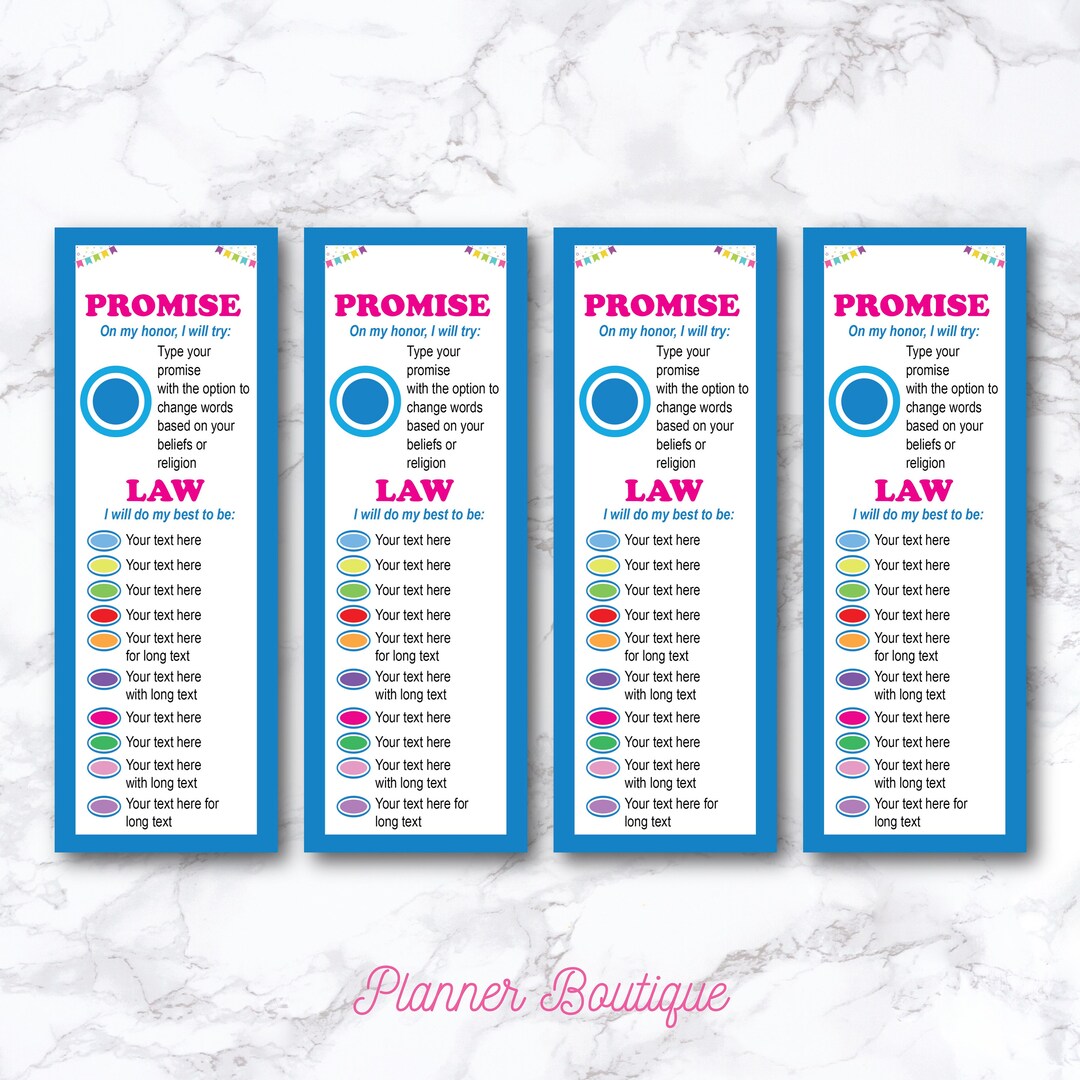 Printable Daisy Petals Girl Promise and Law Daisies Pocket Size