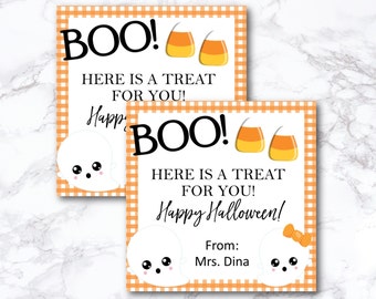 Halloween gift tags, Printable, Instant Download, Editable, you've been booed, boo, Ghost, Teacher gift tag, Classroom gift tag, kids, party