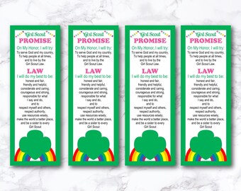 Girl Scout Promise and Law Printable Troop Leader Handout - Etsy