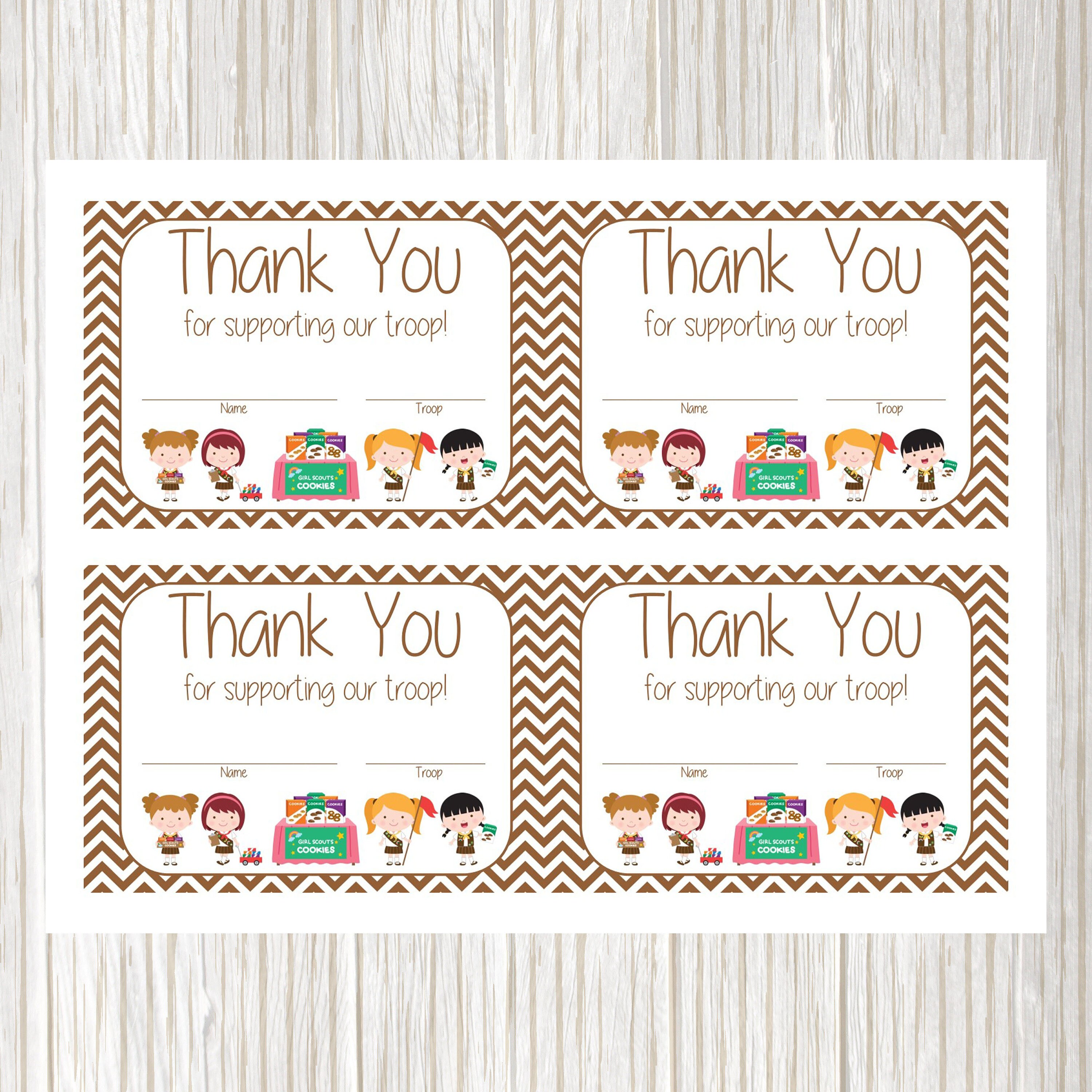 girl-scout-cookie-sales-thank-you-cards-girl-scout-thank-you-etsy