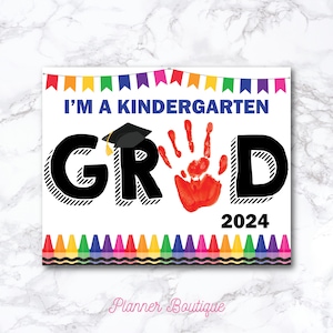 Kindergarten-Abschlussurkunde Handabdruck-Kunstdiplom Aktivitäten am letzten Schultag Lehrer-Klassenzimmer-Eltern-Erinnerungsandenken, Heimschule