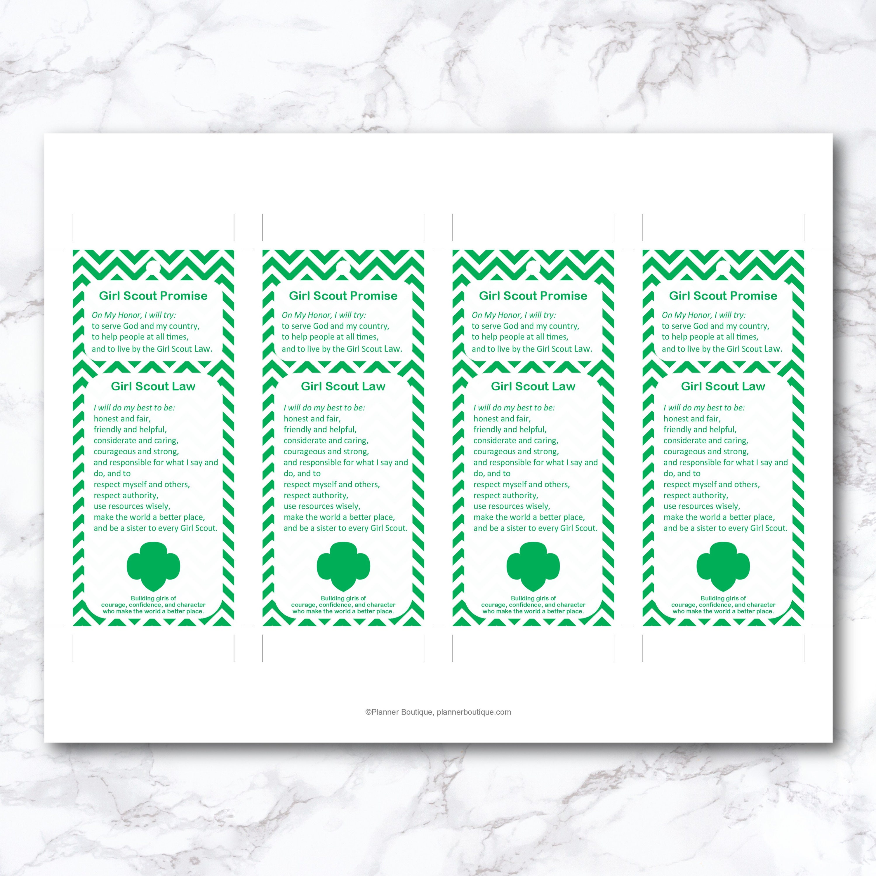 girl scout promise amp law printable by strawjenberry designs tpt