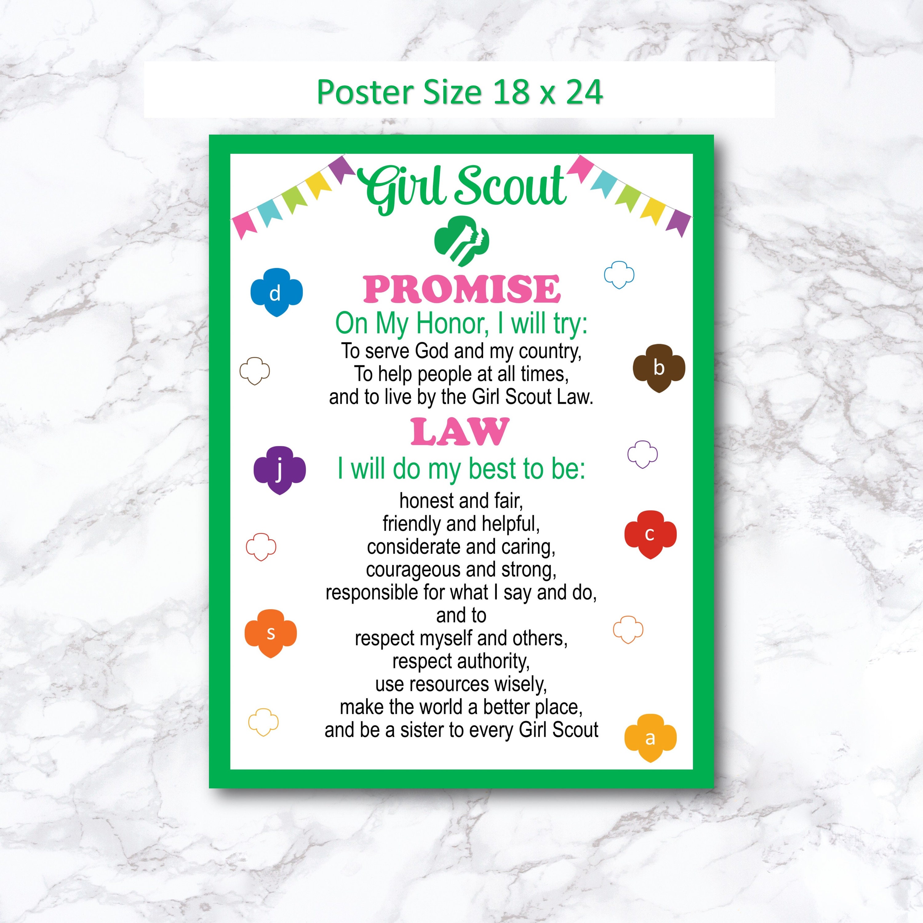 Girl Scout Promise Poster