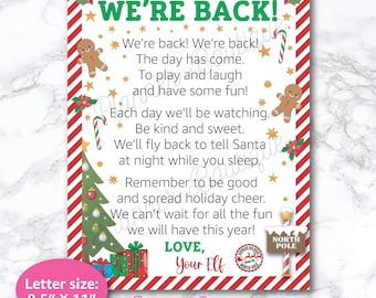 Christmas Elf We're back letter