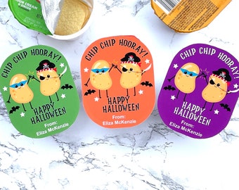 Chips Kids Halloween Printable, Pringles snack size chips, kids' trick or treat, school Halloween, Instant Download, teacher, preschool