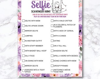 Mommy and Me Selfie Scavenger Hunt Mother's Day Party Event game
