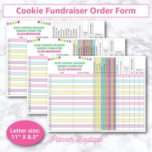 Cookie Fundraiser Auftragsformular Bearbeitbarer Cookie Vorbestellung Sofortiger Download für LBB ABC Preisliste Menü Troop Tracker 2025 Verkauf Wiederverwendbar