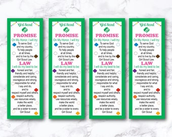Girl Scout Promise and Law Printable Troop Leader Handout - Etsy