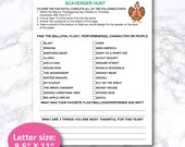 Thanksgiving Day Parade Scavenger Hunt: Editable Activity (Digital Download)